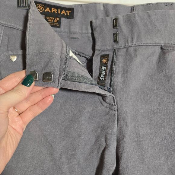 Ariat Equestrian Ankle Breeches Horse Riding Cropped Pants Stretch US 28L G80er - Picture 4 of 14